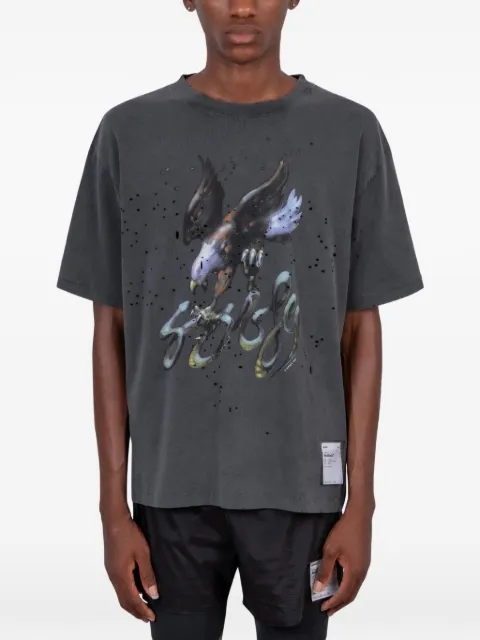 Satisfy graphic-print distressed T-shirt