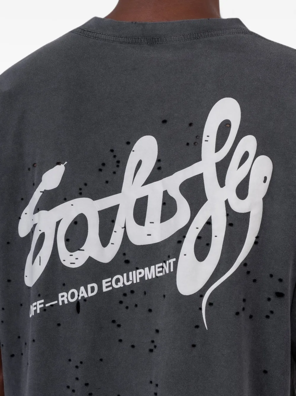 Satisfy T-shirt met grafische print Zwart