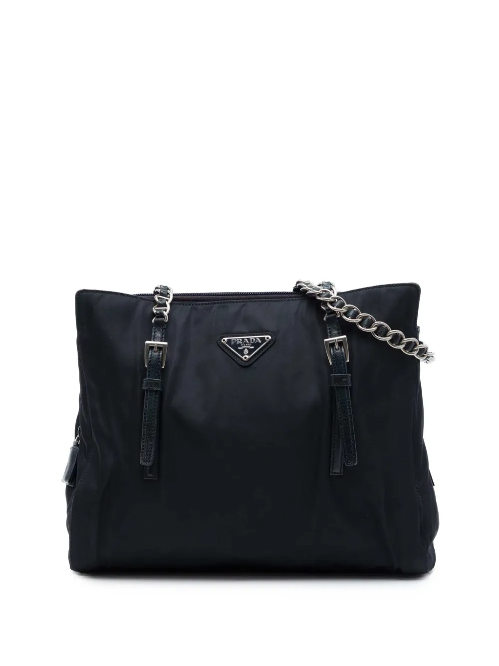 Prada Pre-Owned 2000-2013 Tessuto Chain tote bag - Nero