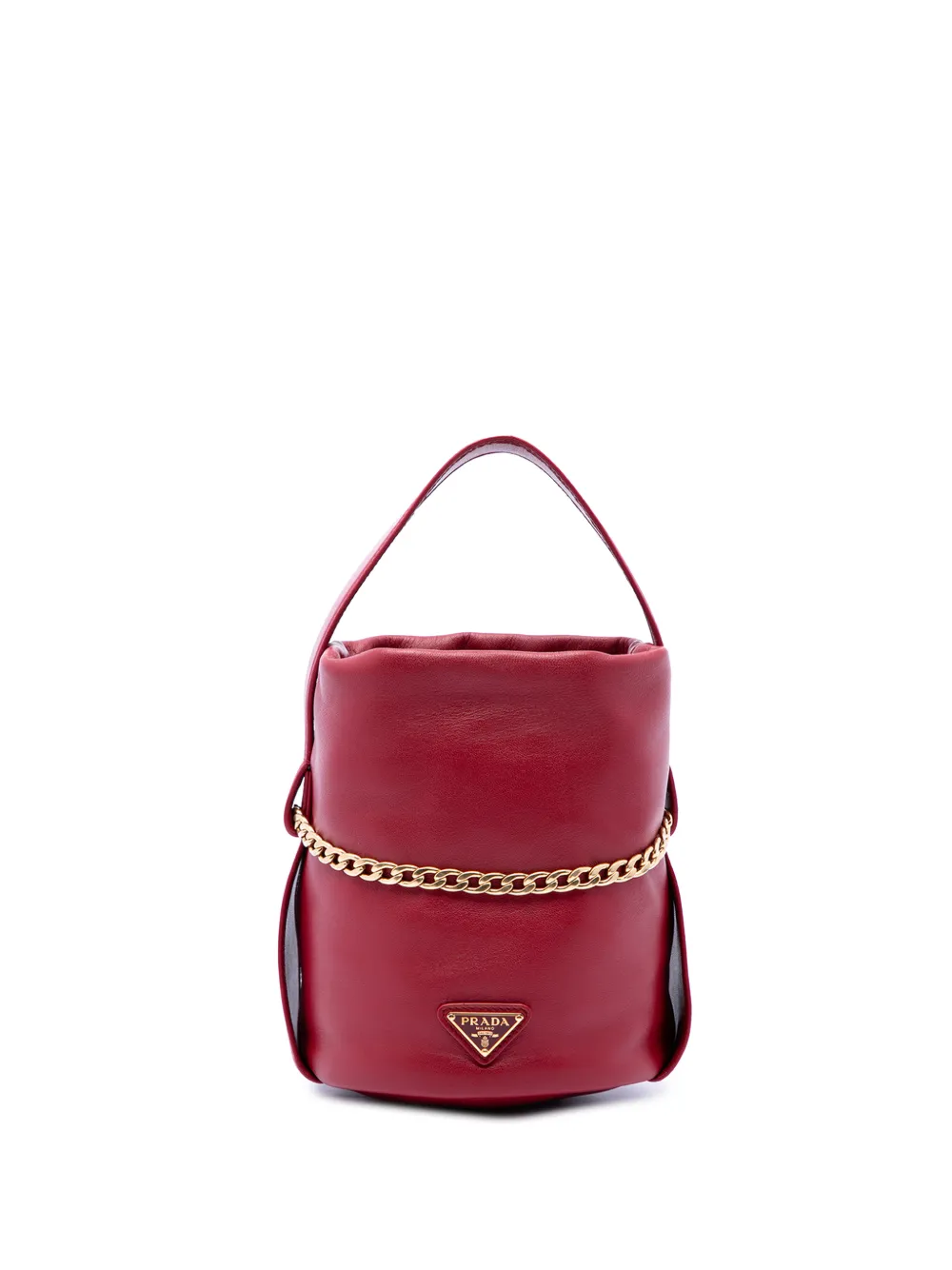 Prada Pre-Owned 2013-2026 Mini Nappa Petit Sac bucket bag - Rosso