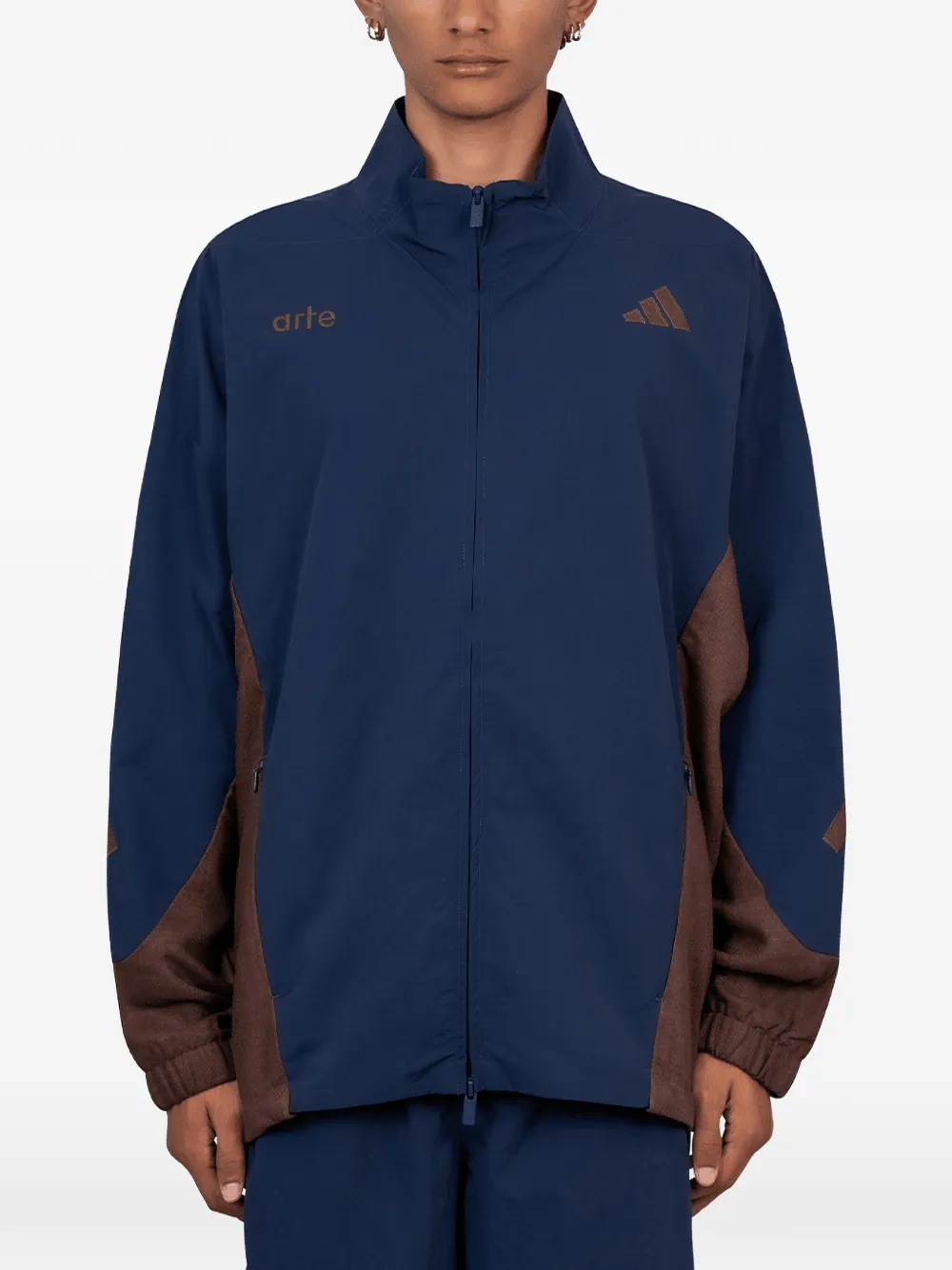 Arte Antwerp x adidas Giacca sportiva Z.N.E. Material Mix con inserti - Blu