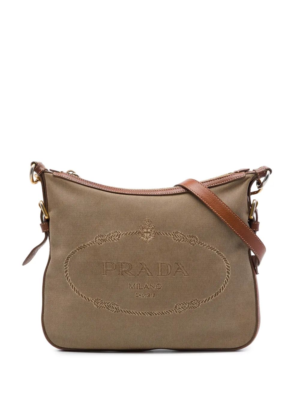 Prada Pre-Owned 2000-2013 Canvas Canapa Logo crossbody bag - Toni neutri