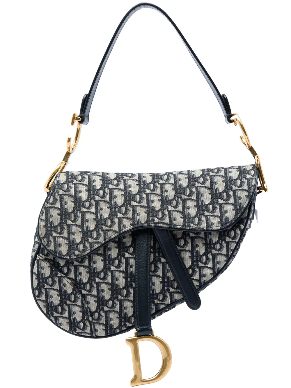 Christian Dior Pre-Owned 2019 Oblique Canvas Saddle Bag shoulder bag - Blue