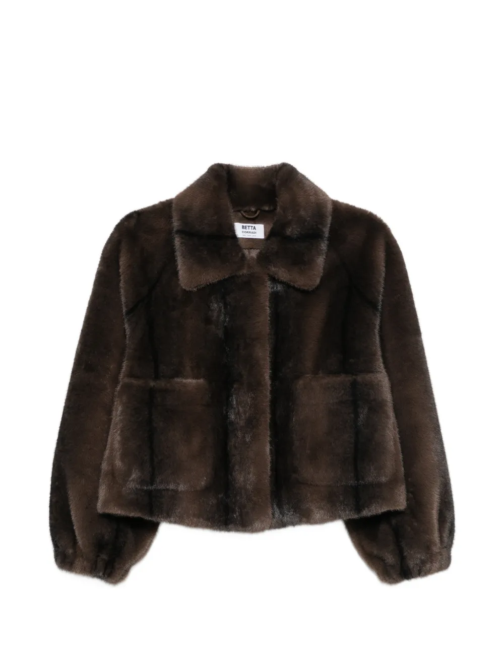 Betta Corradi Faux-fur Spread-collar Jacket In Brown