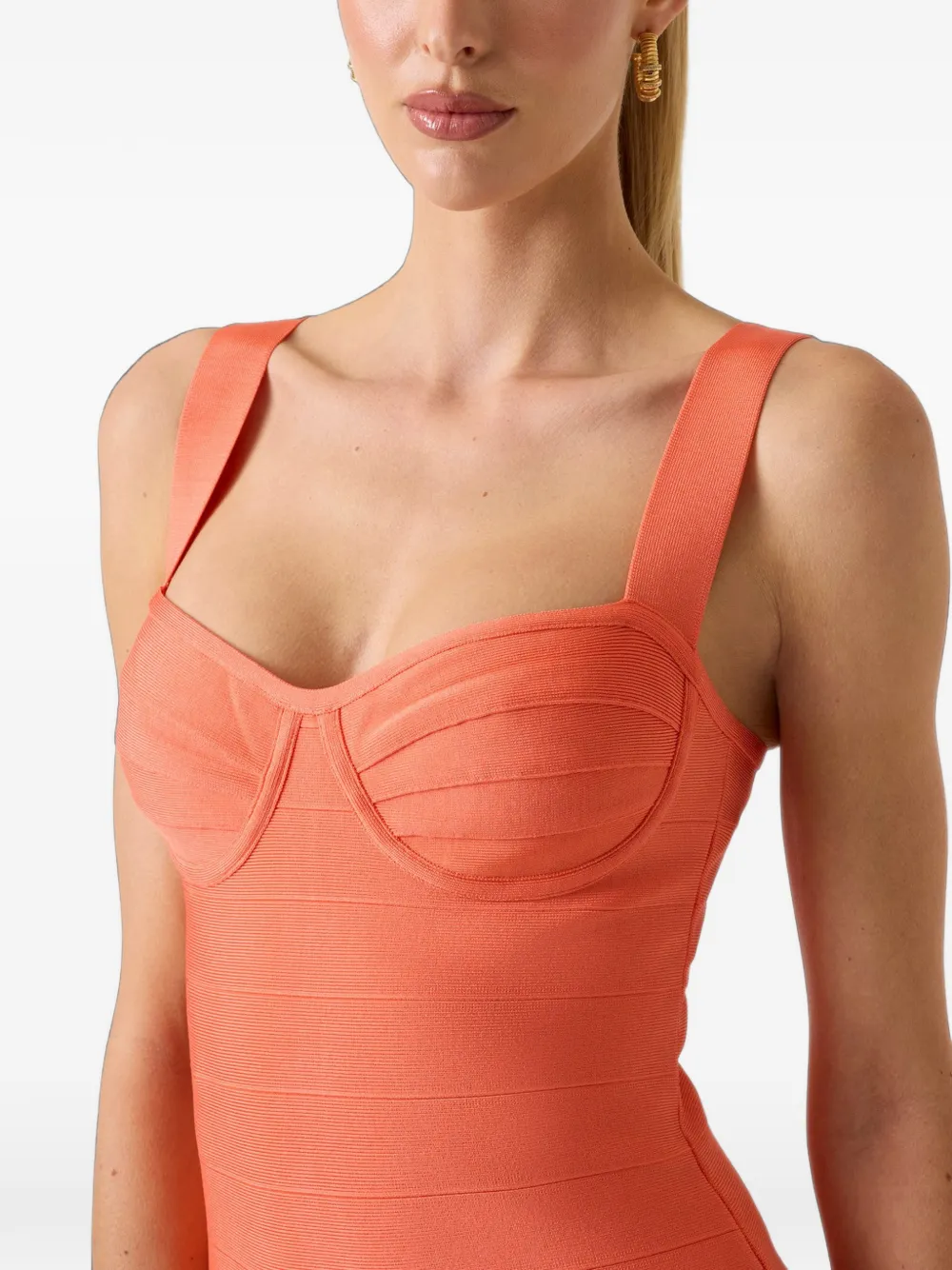 GUESS USA Marciano midi-vestido met bandage Roze