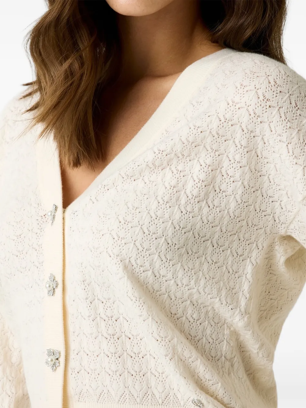 GUESS USA Nina vest verfraaid met kristallen Wit