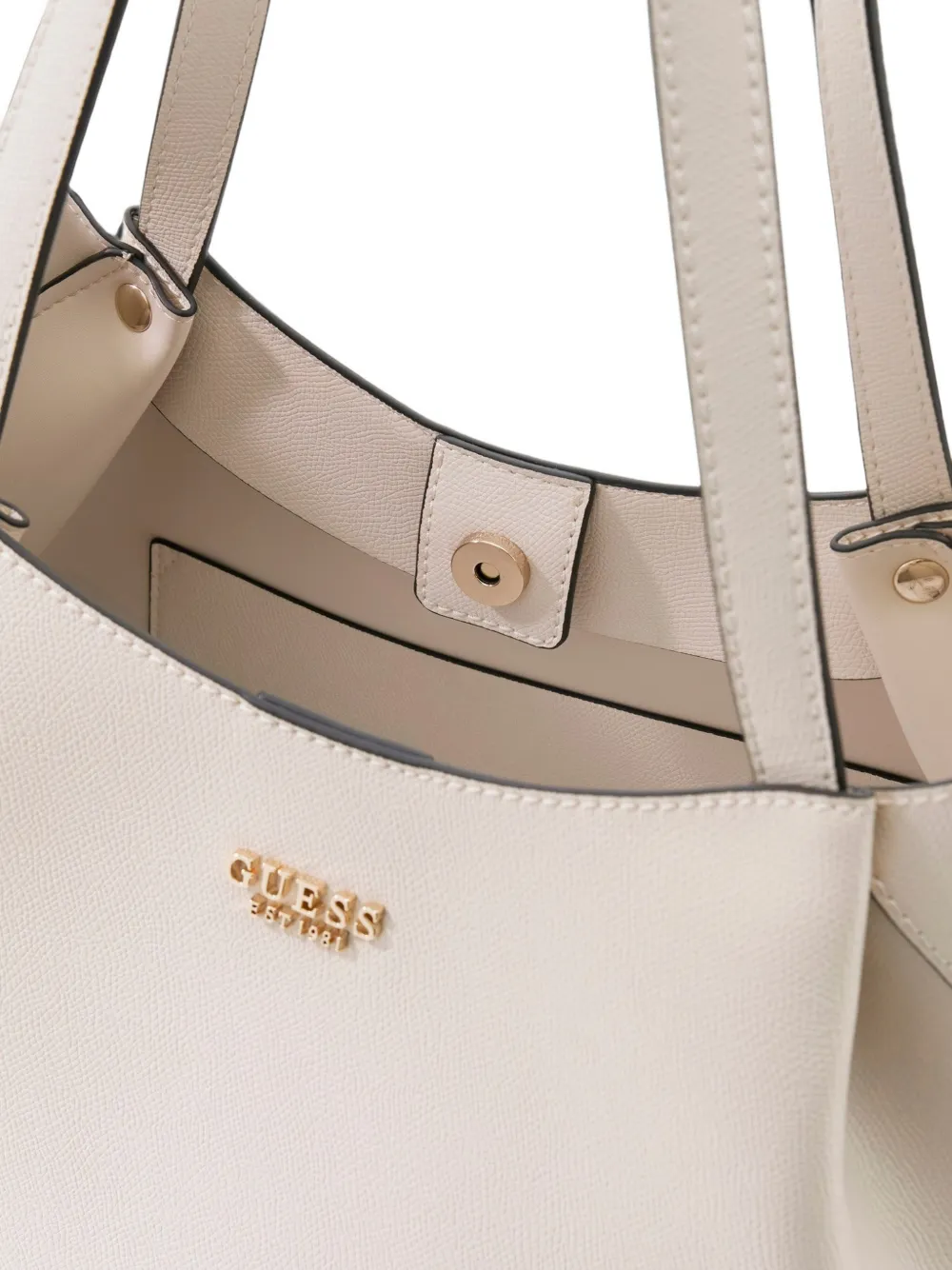 GUESS USA Amorette shopper met logoplakkaat Beige