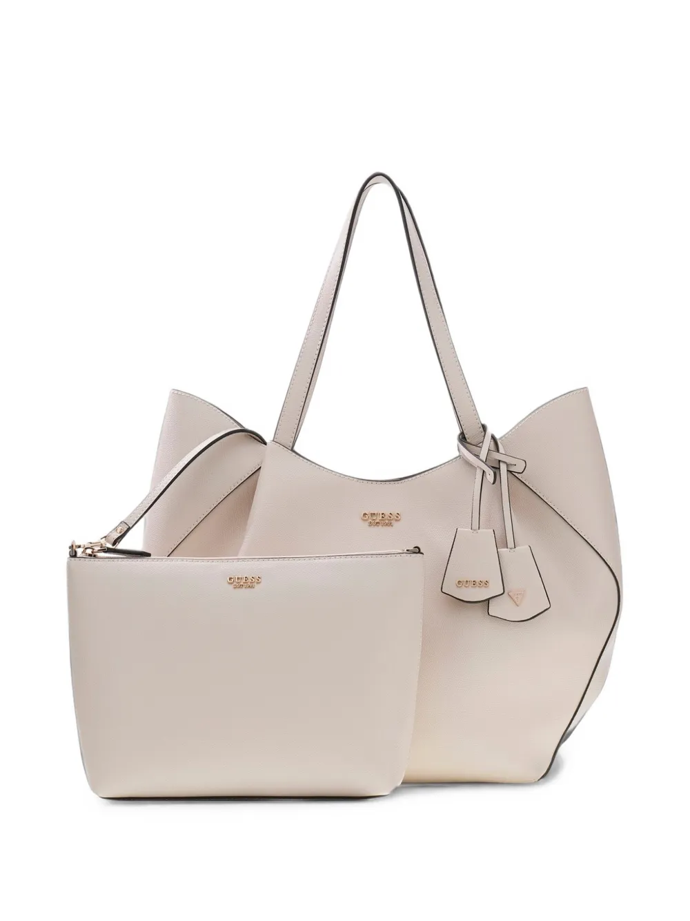 GUESS USA Amorette shopper met logoplakkaat Beige