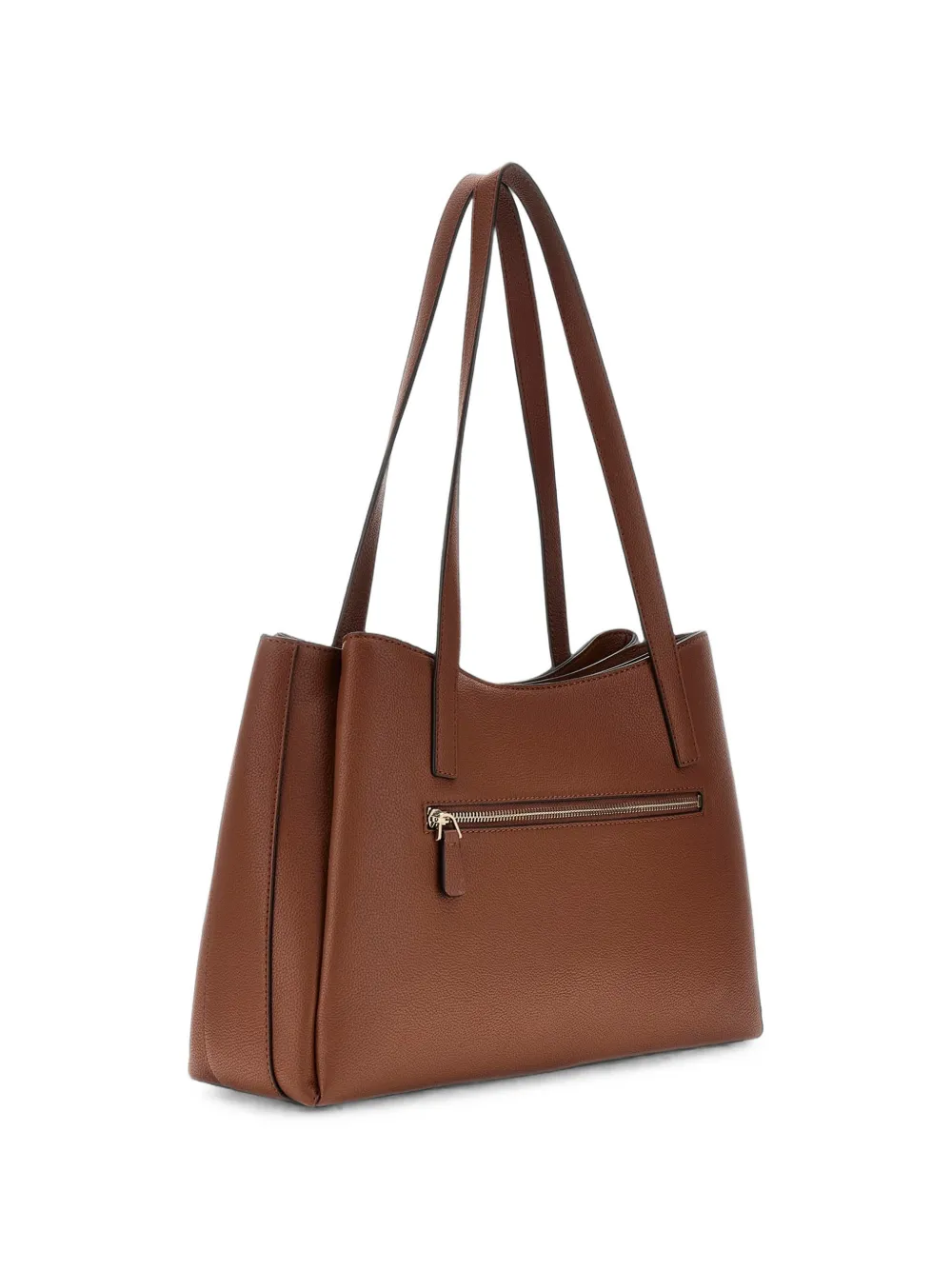 GUESS USA Camelia shopper met logoplakkaat Bruin
