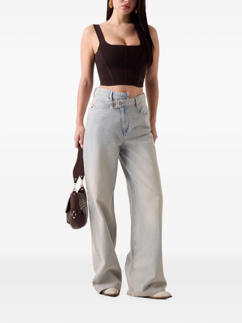 GUESS USA Gina jeans met asymmetrische taille Blauw