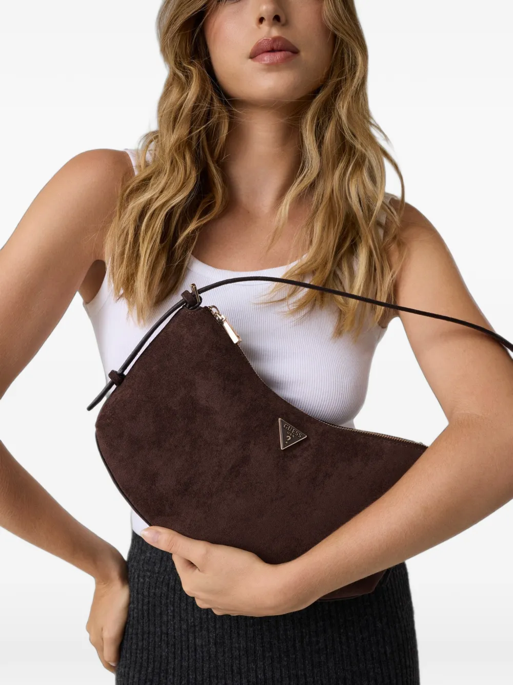 GUESS USA Melita schoudertas Bruin