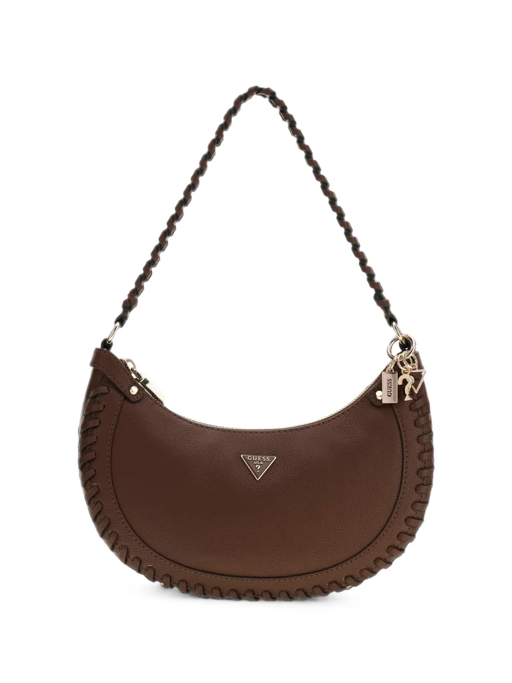GUESS USA Petra whipstitch-trim shoulder bag - Marrone
