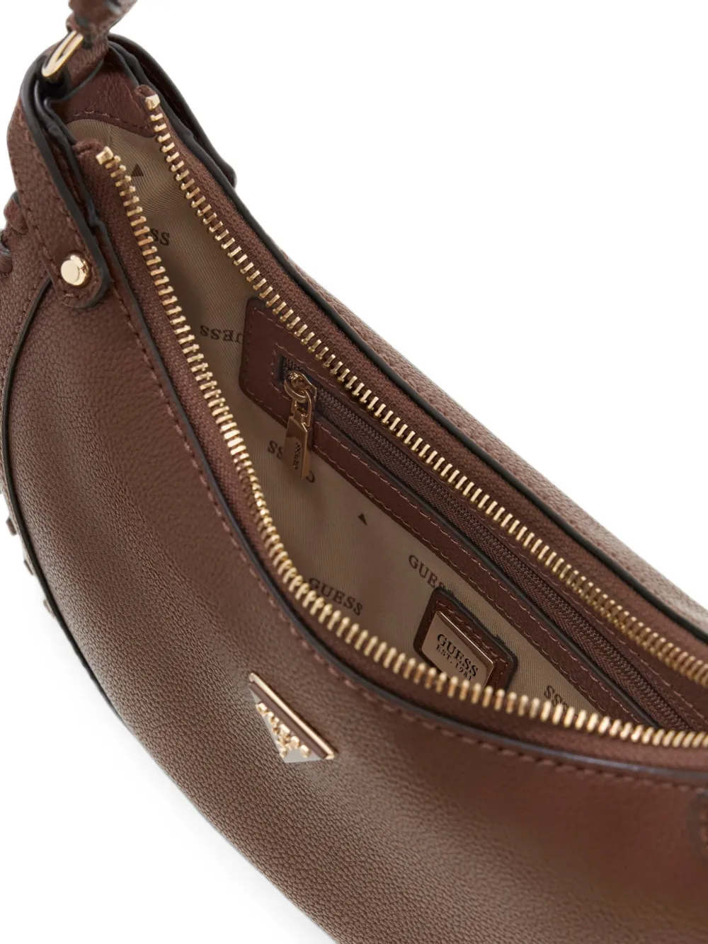 GUESS USA Petra schoudertas met stikselafwerking Bruin