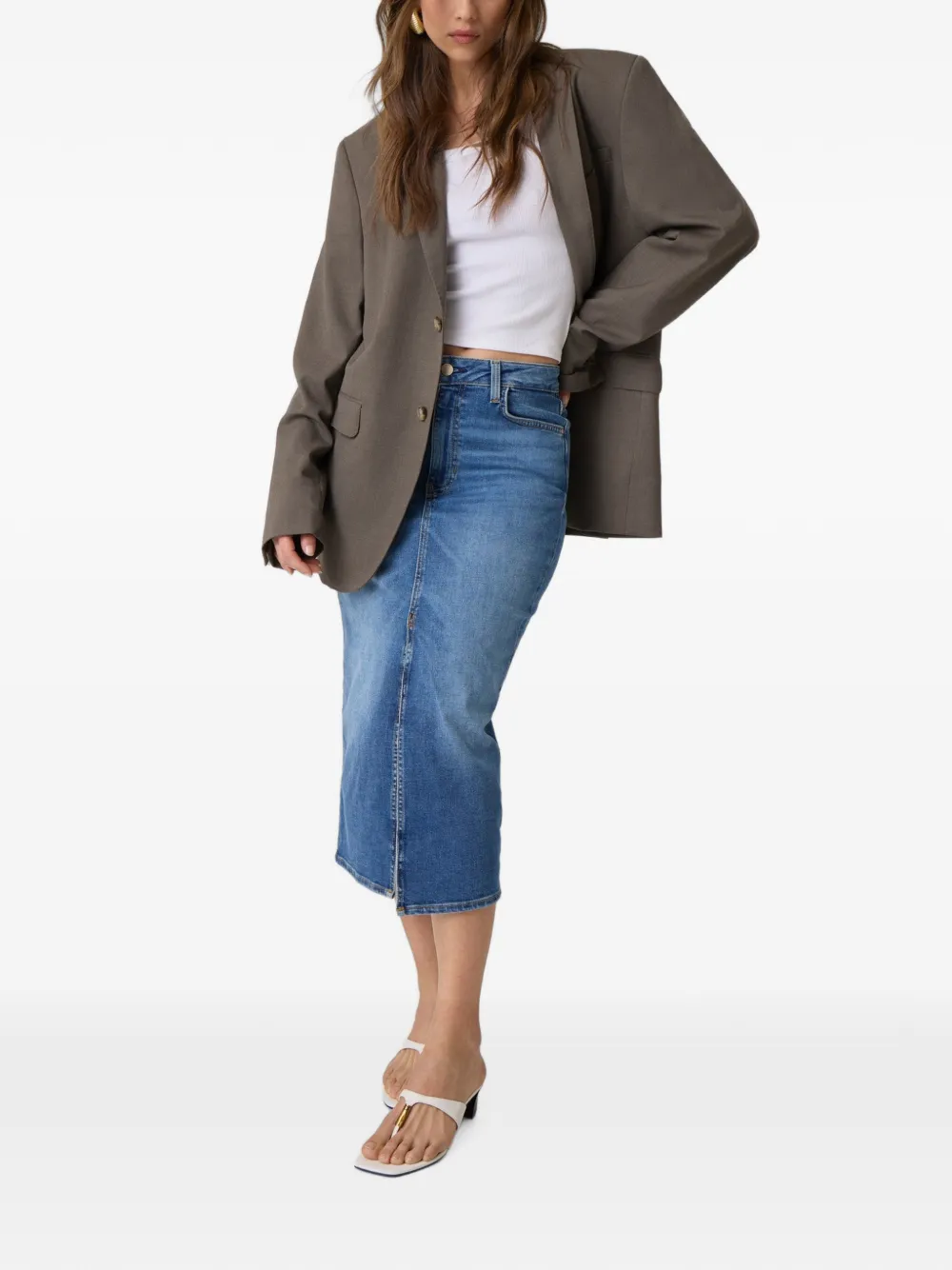 GUESS USA Mila midi-rok Blauw