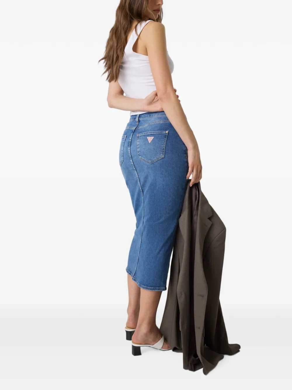 GUESS USA Mila midi-rok Blauw