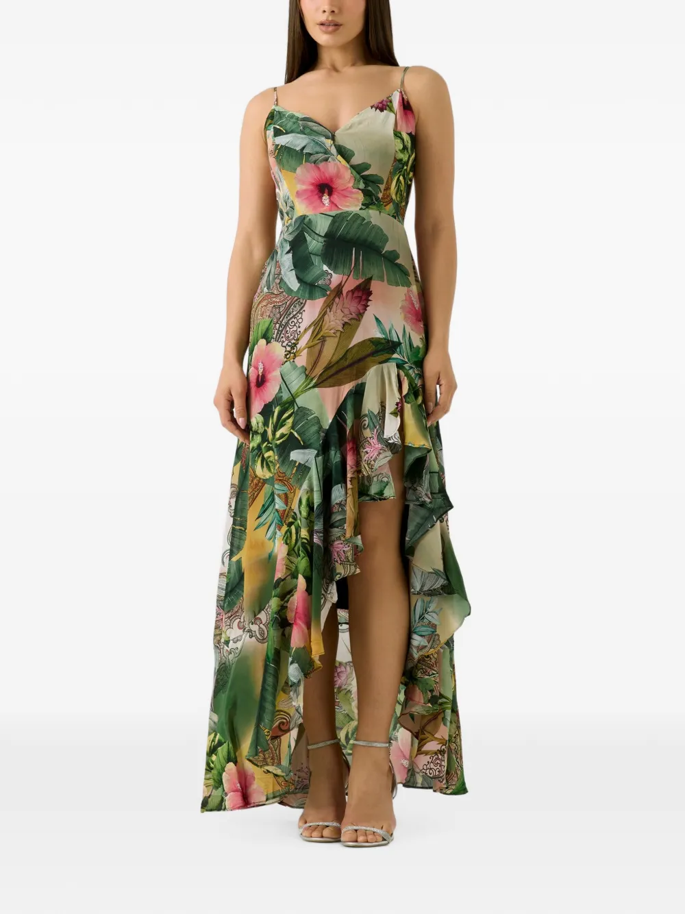 GUESS USA Jurk met bloemenprint Groen
