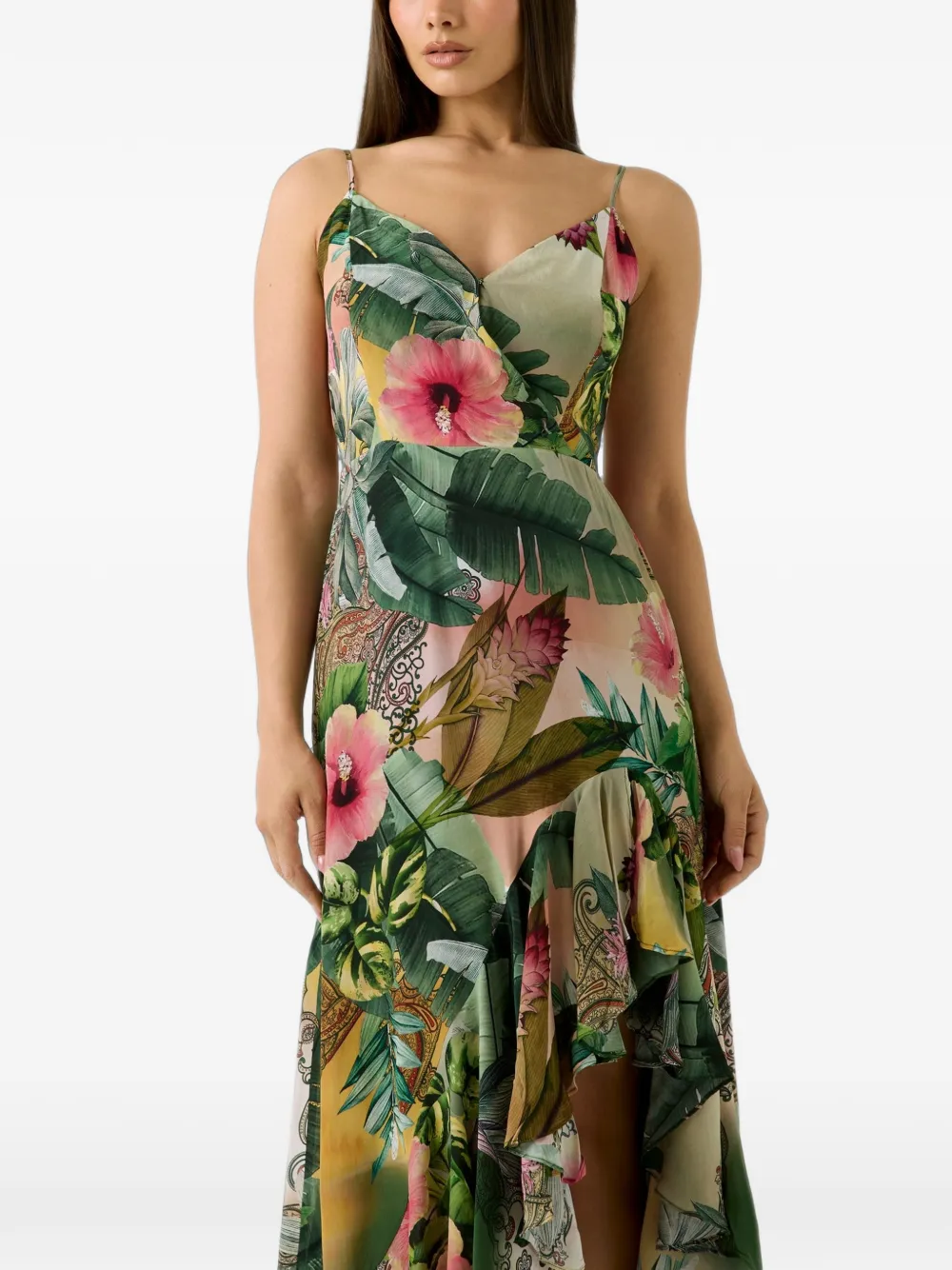 GUESS USA Jurk met bloemenprint Groen