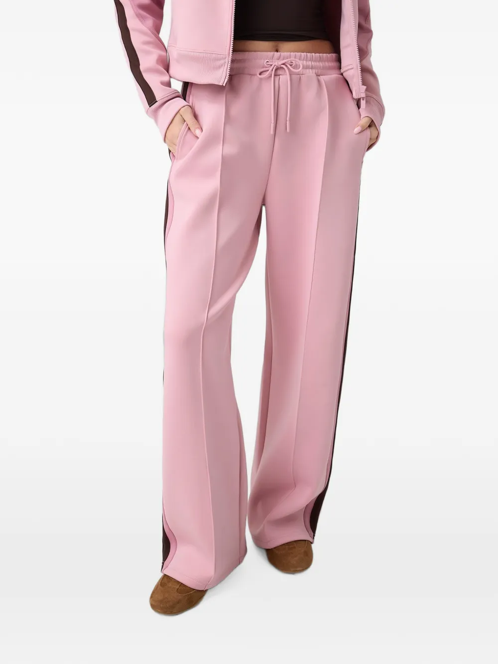 GUESS USA side-stripe Talitha track pants - Rosa