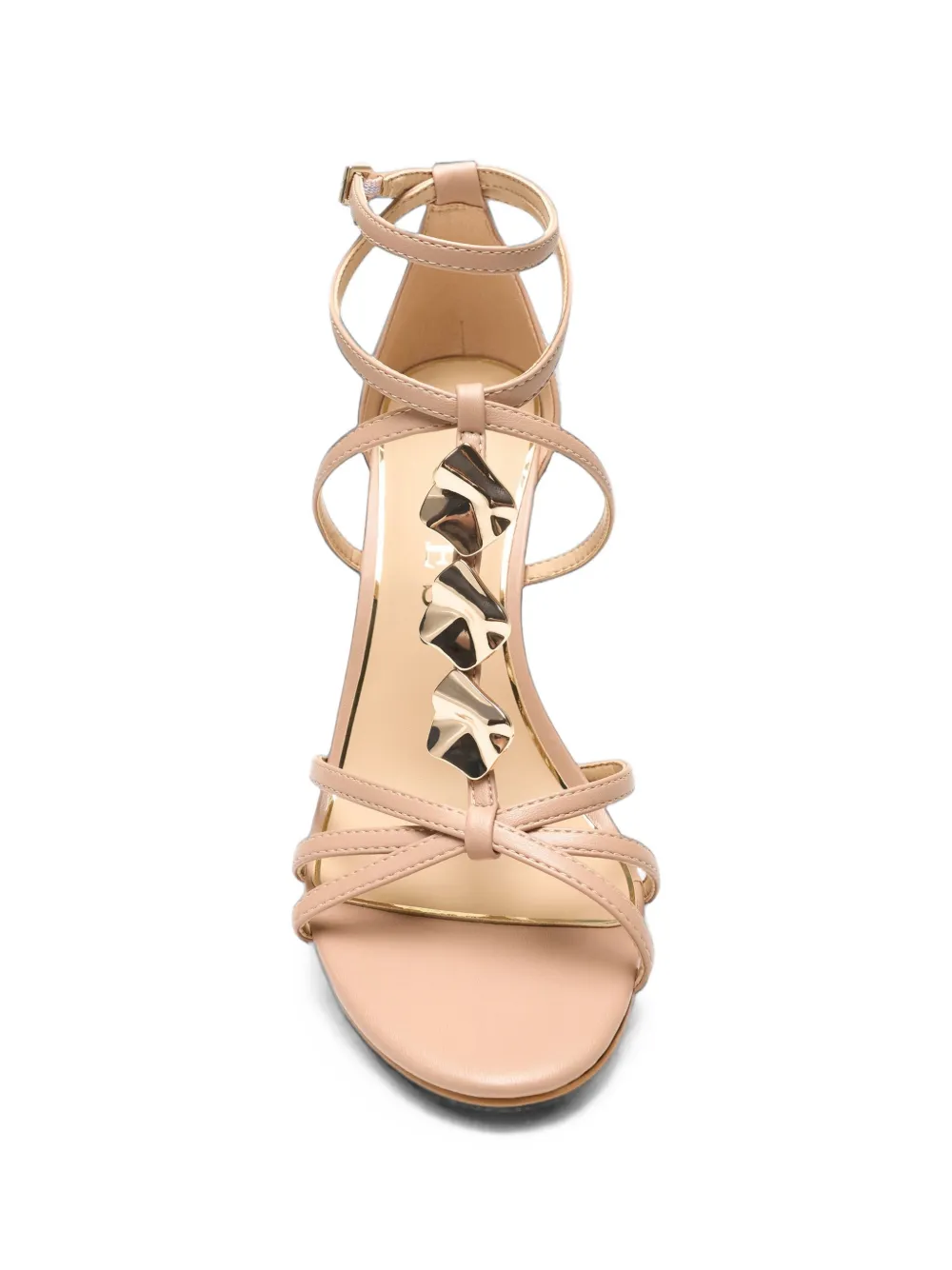 GUESS USA Chaella metal-detail heeled sandals Beige