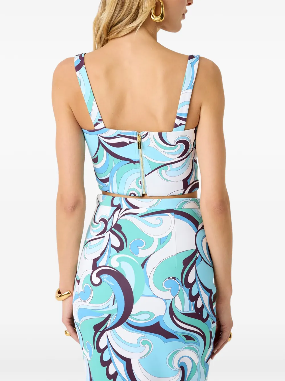 MARCIANO by GUESS Marciano cropped top met abstracte print Blauw