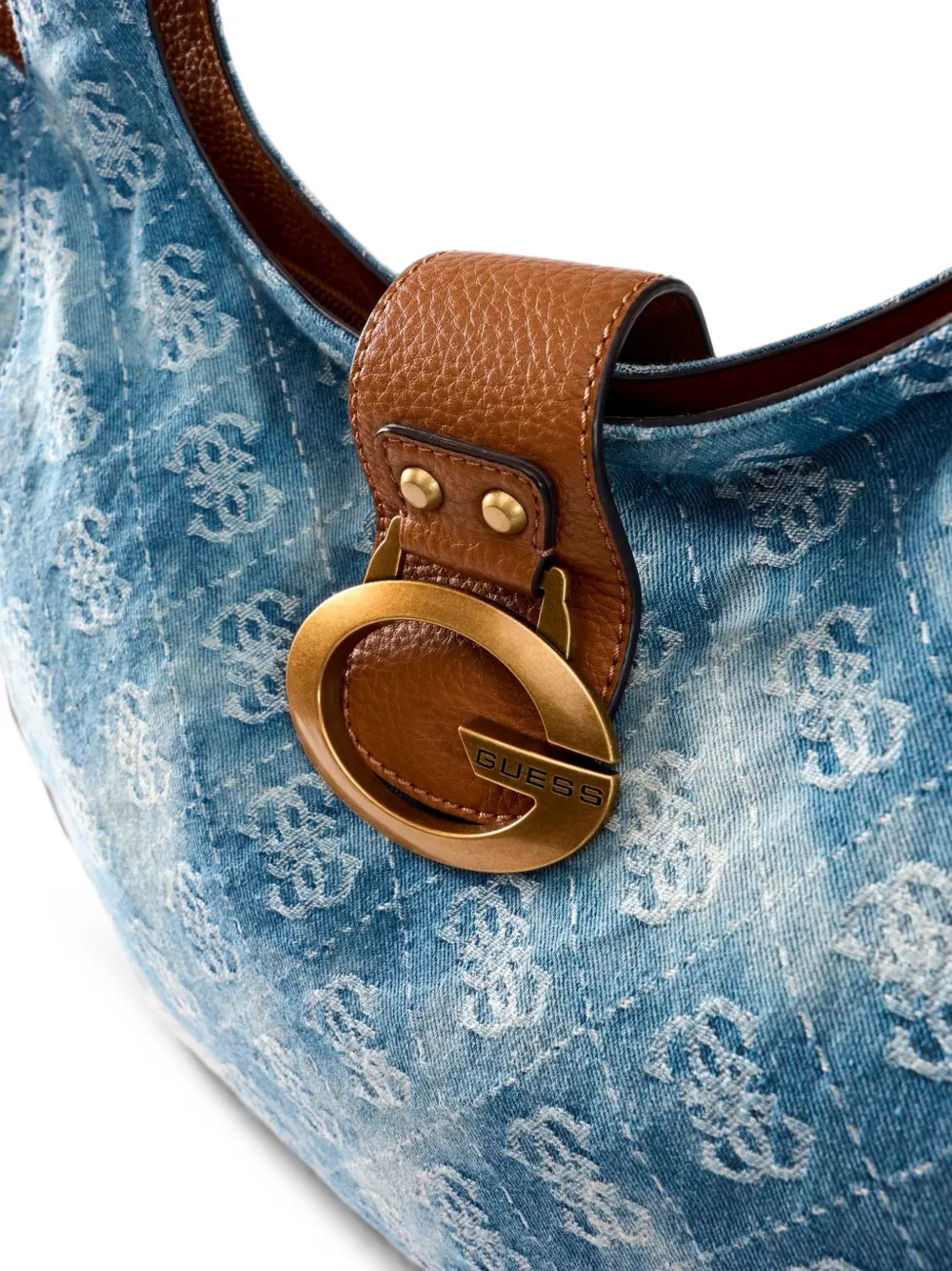 GUESS USA Camden shopper met monogram-patroon Blauw