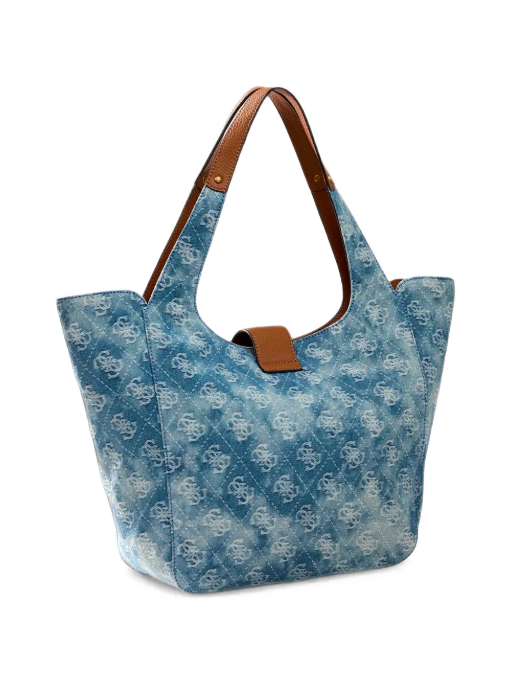 GUESS USA Camden shopper met monogram-patroon Blauw
