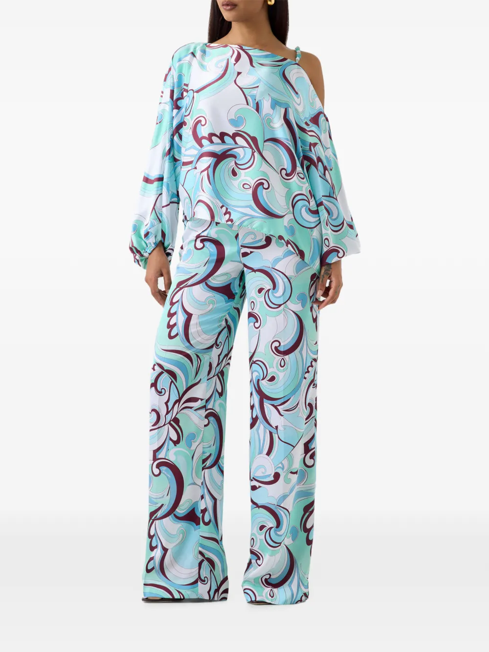 MARCIANO by GUESS Carmen broek met abstracte print Wit