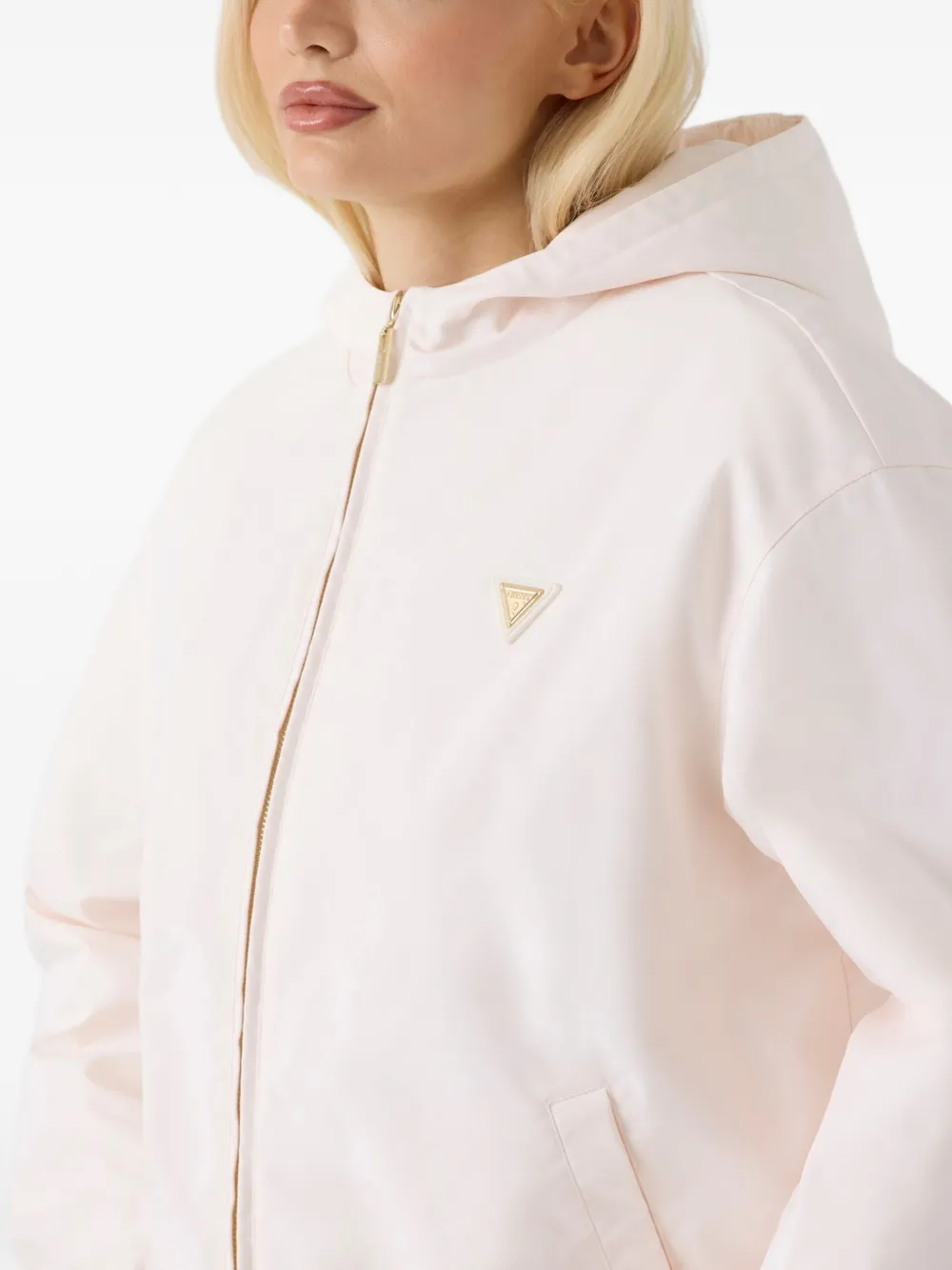 GUESS USA Jack met rits en logoplakkaat Beige