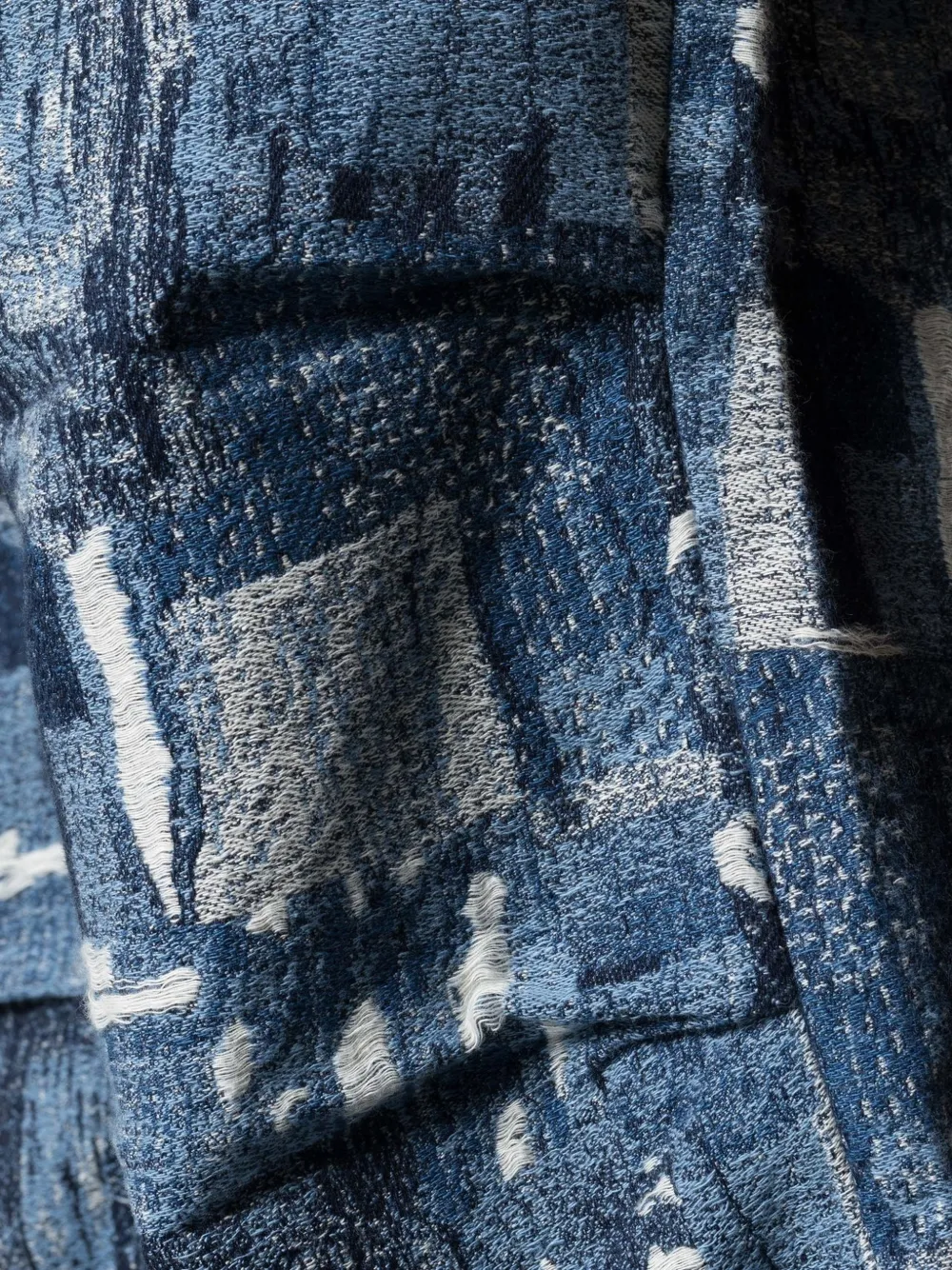Maharishi Mahaboro straight broek met patchwork Blauw