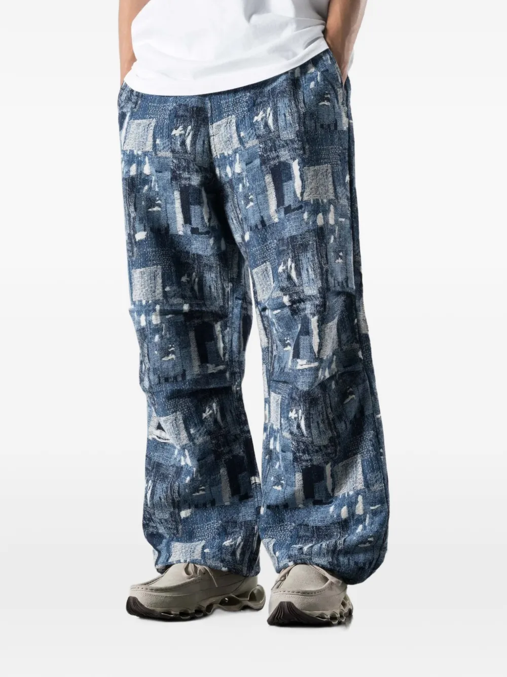 Maharishi Mahaboro straight broek met patchwork Blauw