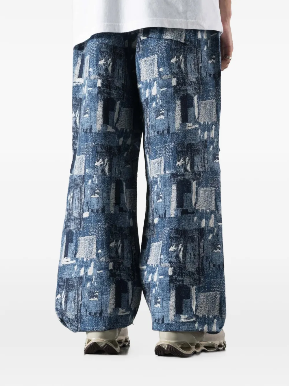 Maharishi Mahaboro straight broek met patchwork Blauw