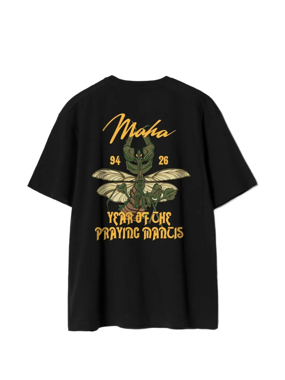 Maharishi graphic-print T-shirt Zwart