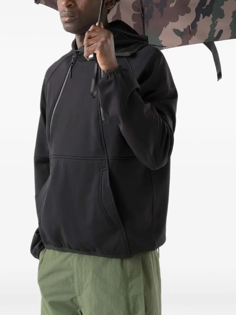Maharishi Senz camo-print logo-print umbrella Zwart