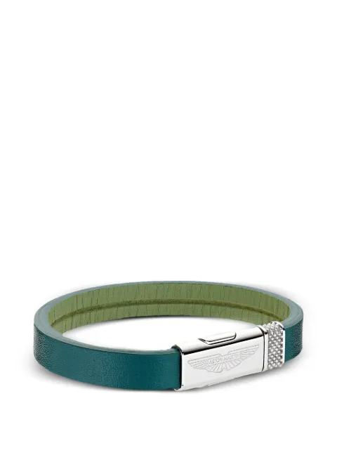 Aston Martin reversible engraved leather bracelet