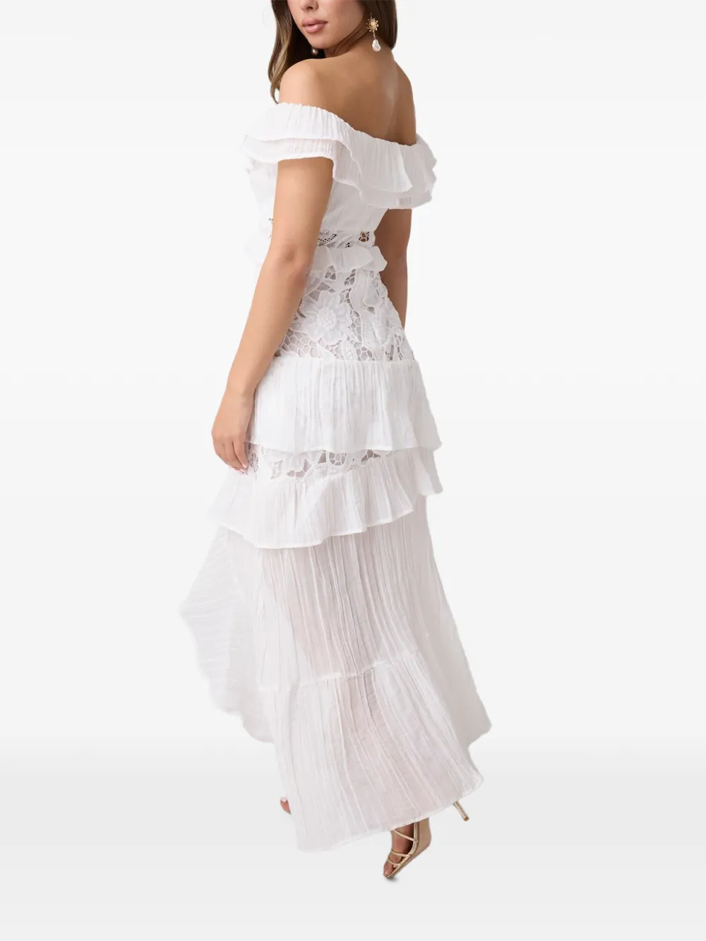 GUESS USA Off-shoulder jurk Wit