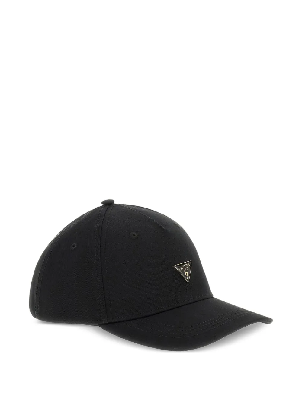 Guess Usa logo-plaque baseball cap in Black