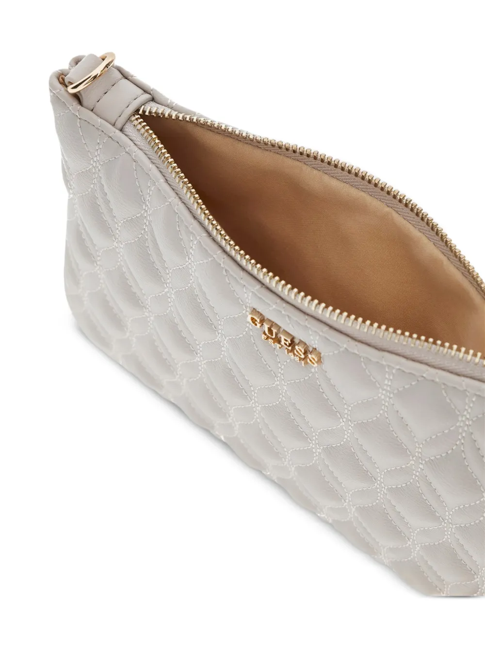 GUESS USA Maxine quilted clutch bag Beige