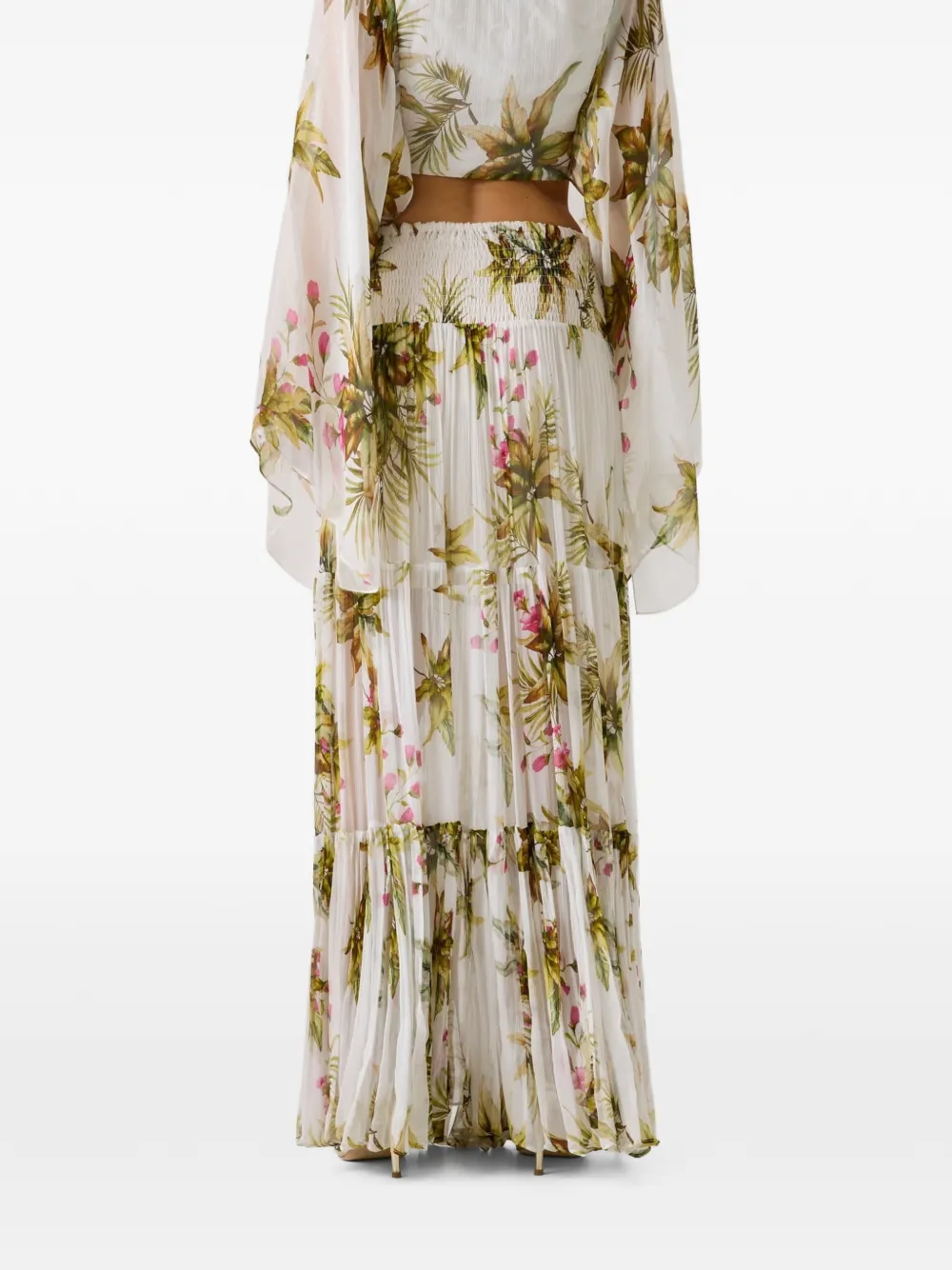 GUESS USA Marciano gelaagde maxi-rok met bloemenprint Wit