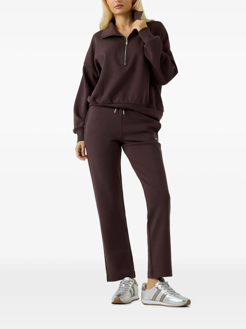 GUESS USA Sweater met logoprint Bruin