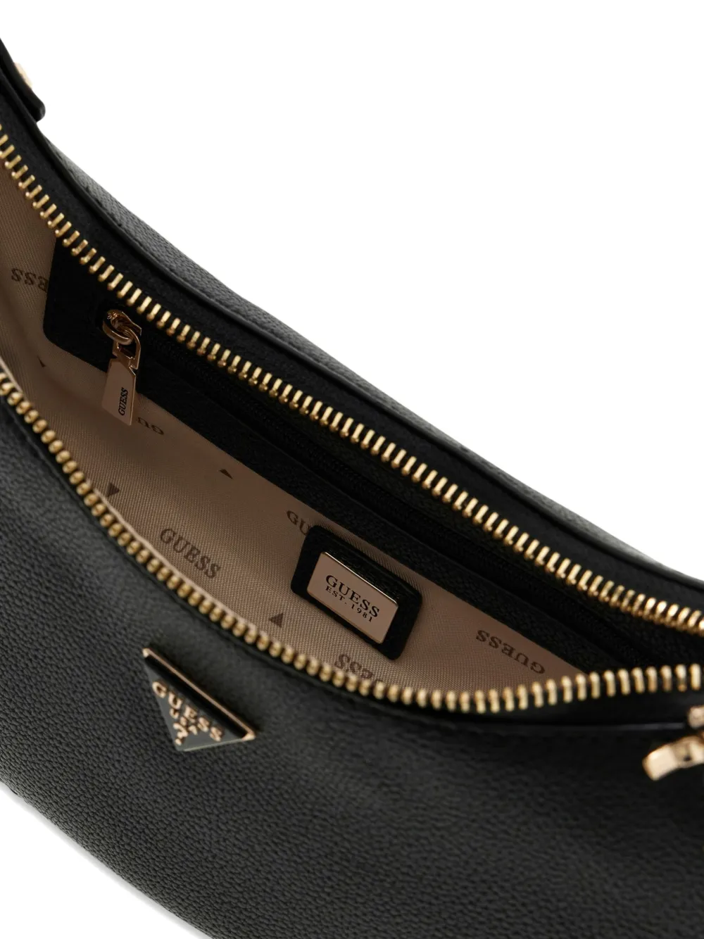 GUESS USA Petra schoudertas met stiksels Zwart