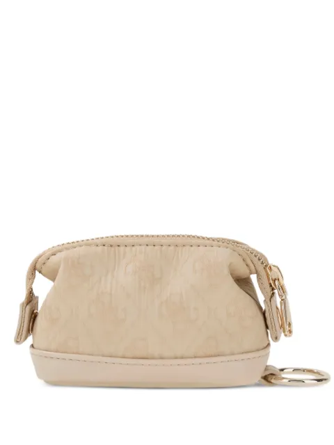 GUESS USA monogram-jacquard pouch bag charm