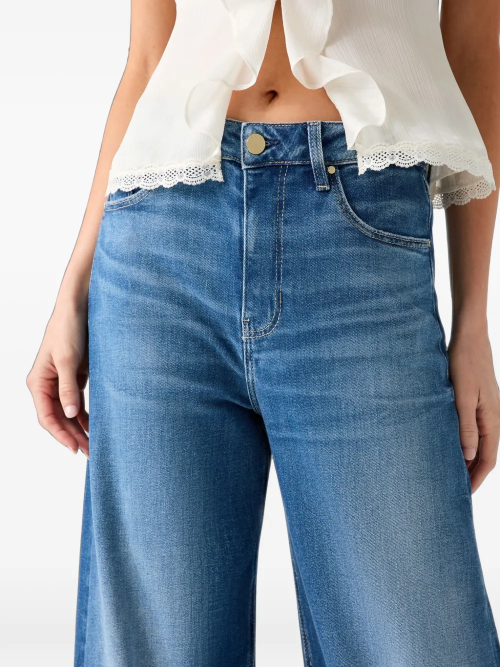 GUESS USA Bellagio jeans met kettingdetail Blauw