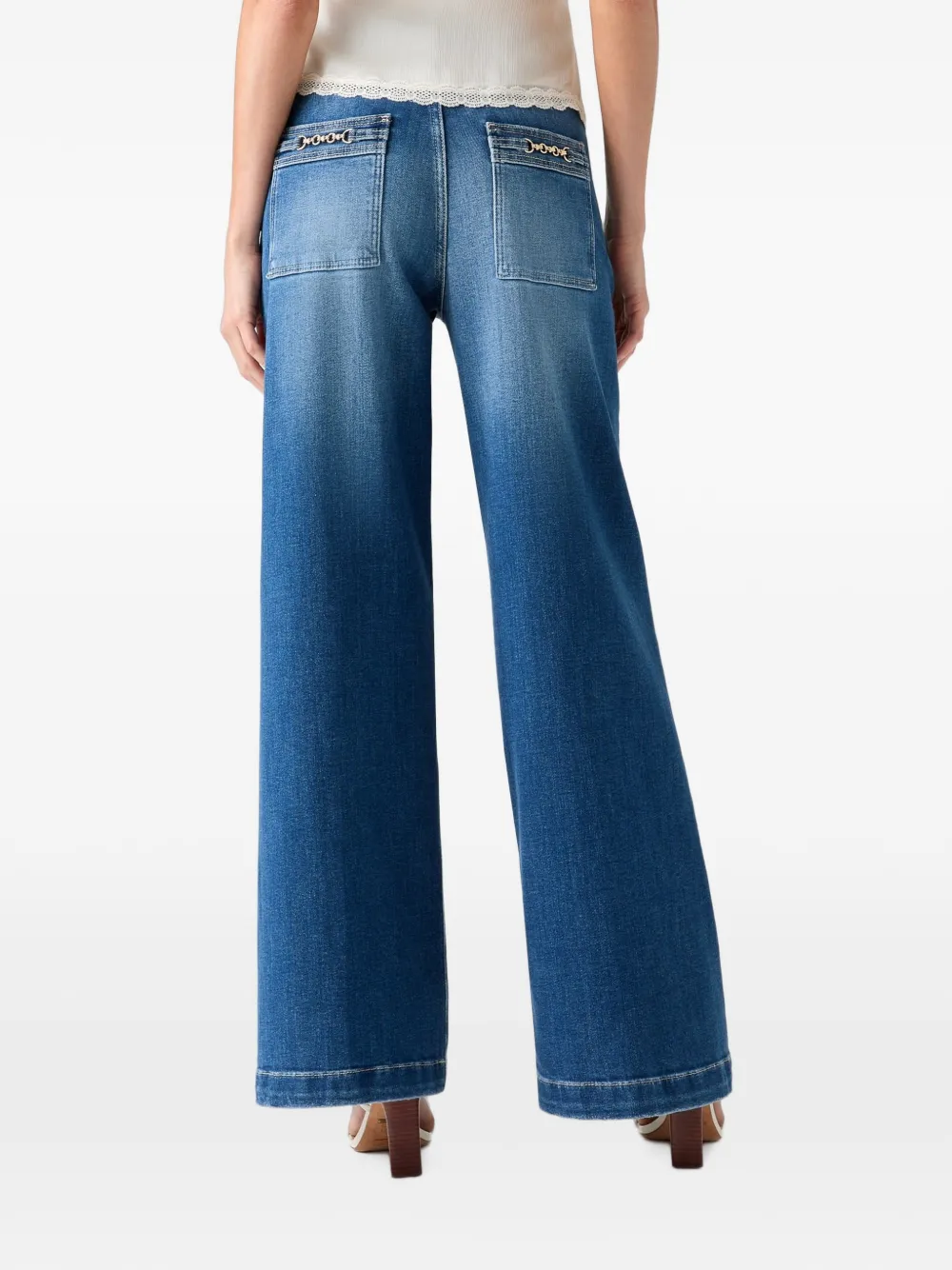 GUESS USA Bellagio jeans met kettingdetail Blauw