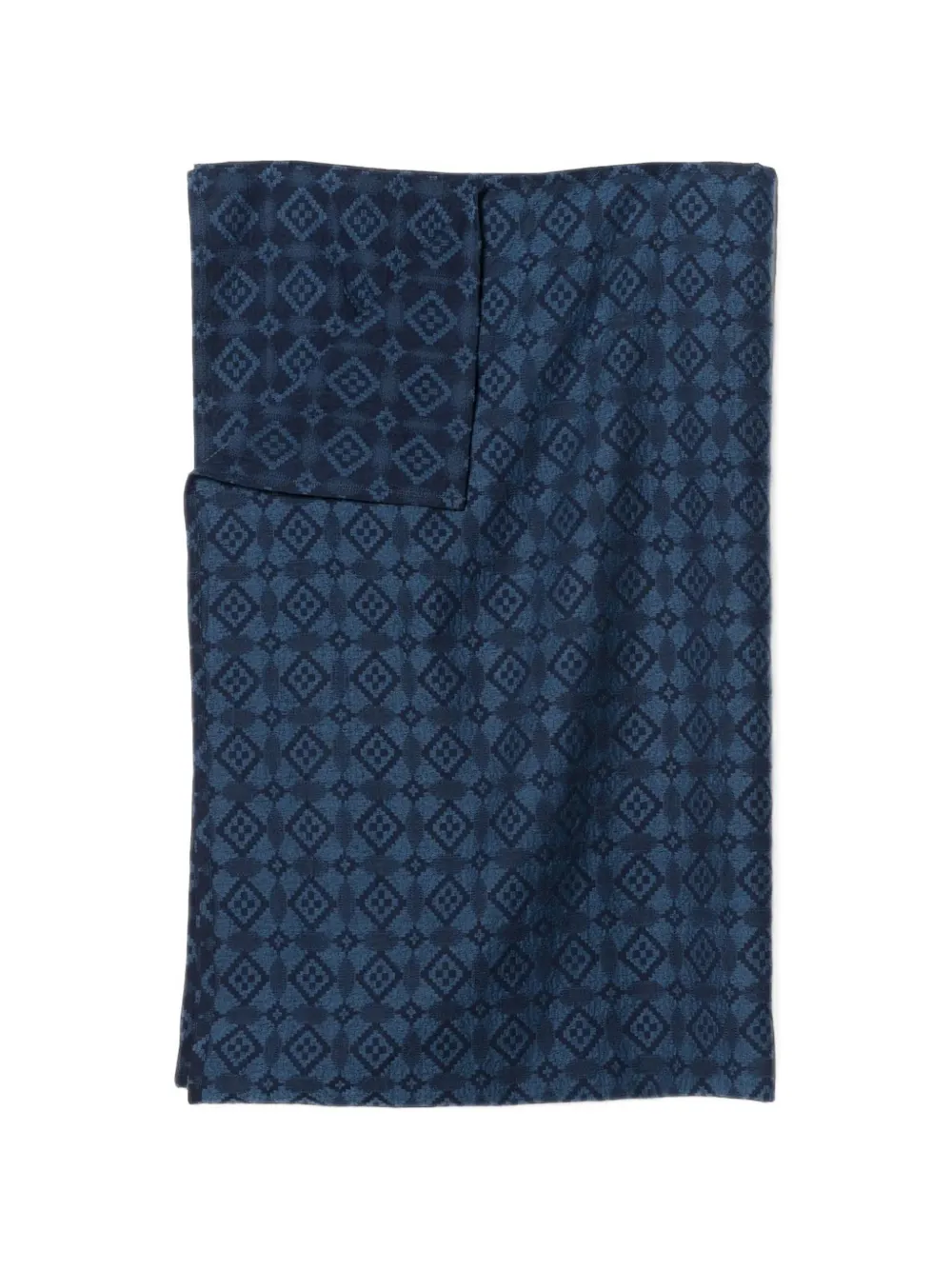 Maharishi Komon Aizome sjaal met geometrisch patroon Blauw