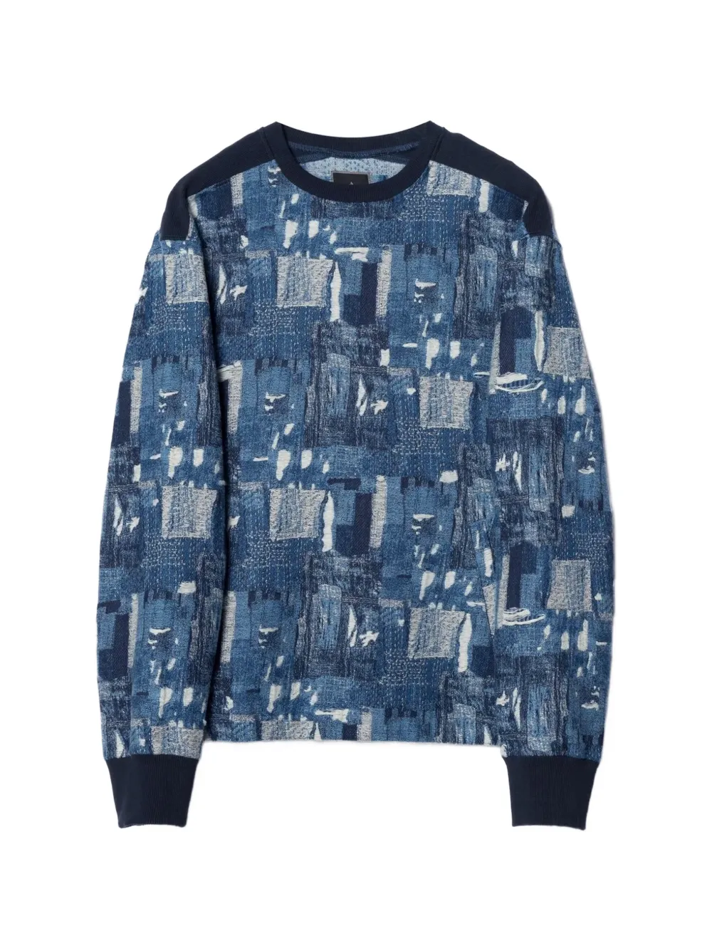 Maharishi Mahaboro patchwork-effect long-sleeve sweatshirt - Blu