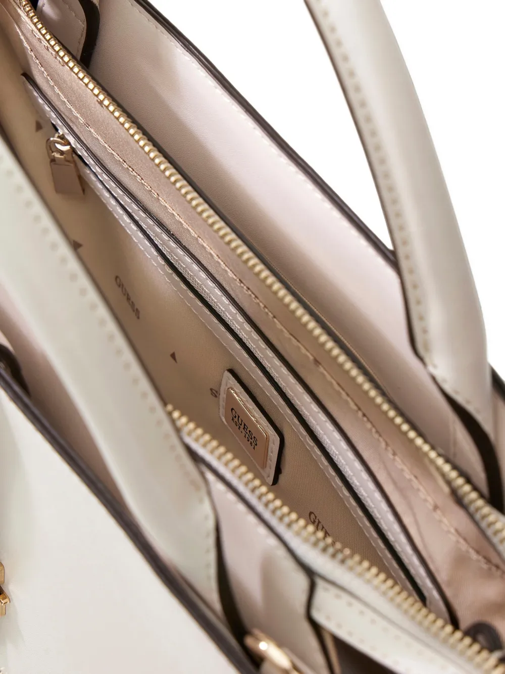 GUESS USA Carrie shopper met hangslot Beige