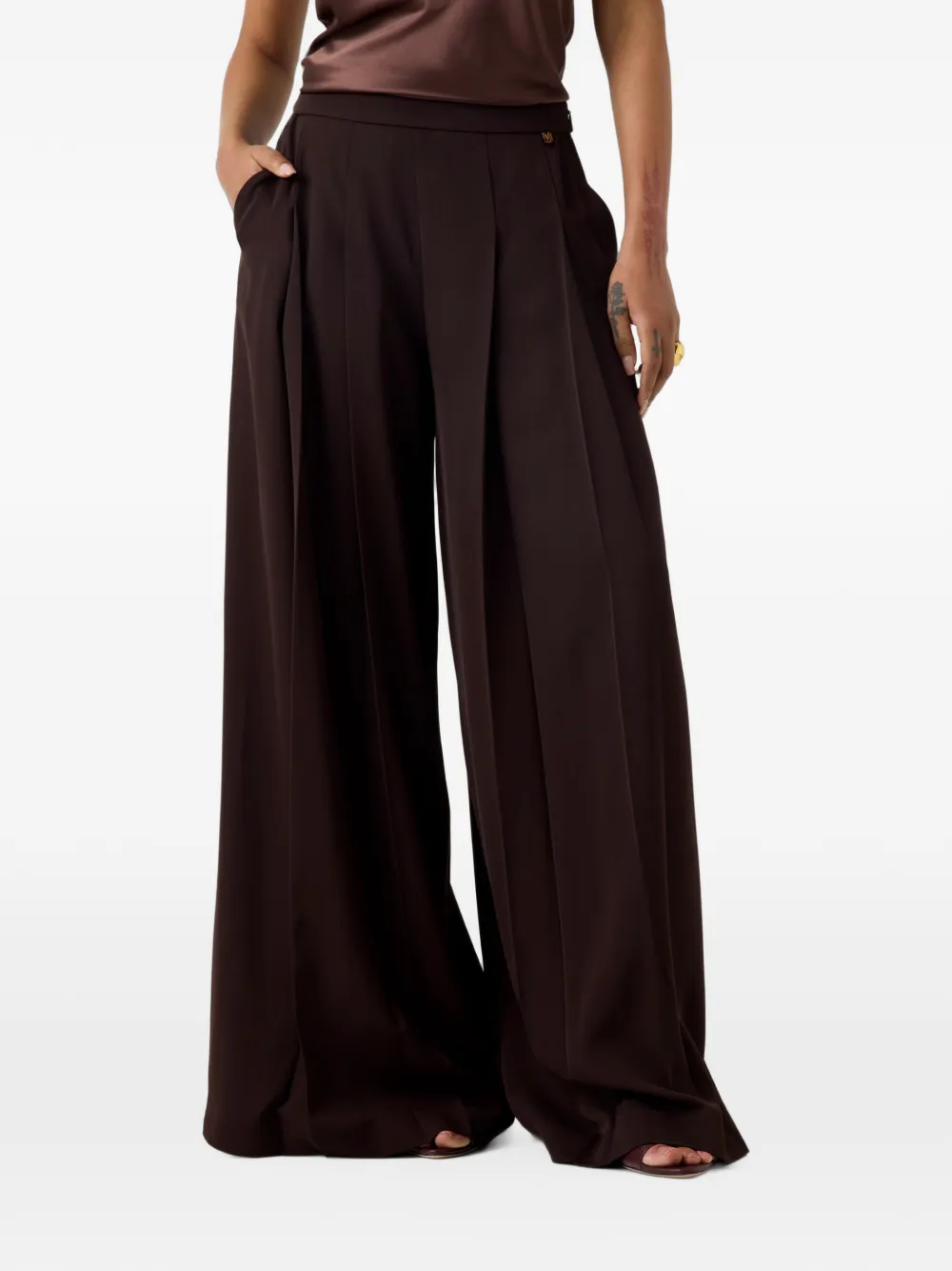 GUESS USA Marciano palazzo plooibroek Bruin