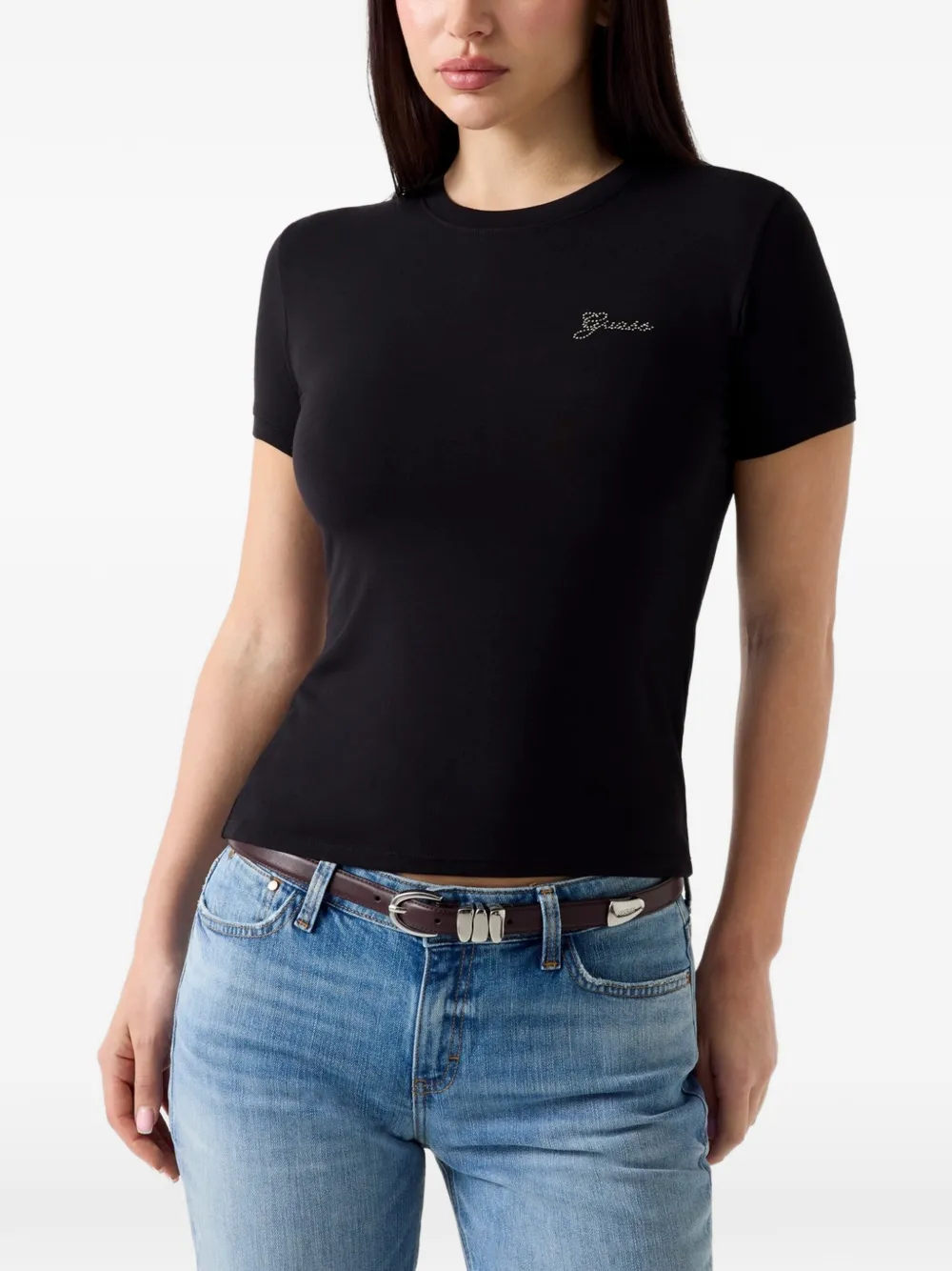 GUESS USA T-shirt con logo - Nero