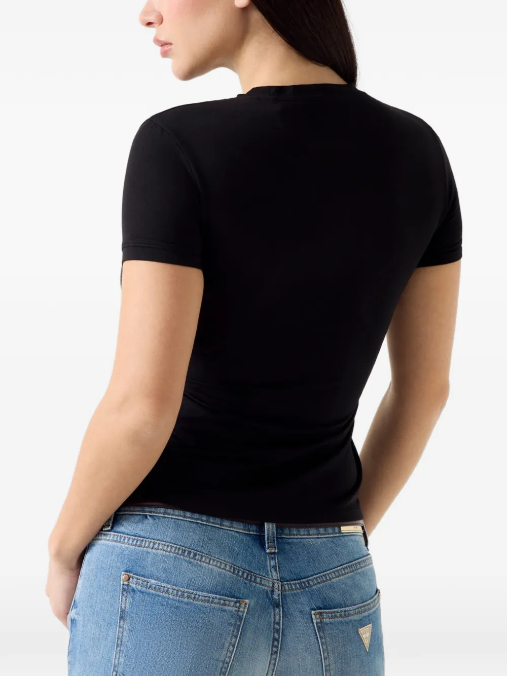 GUESS USA T-shirt verfraaid met logo Zwart