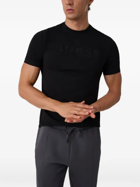 GUESS USA logo-embroidered T-shirt